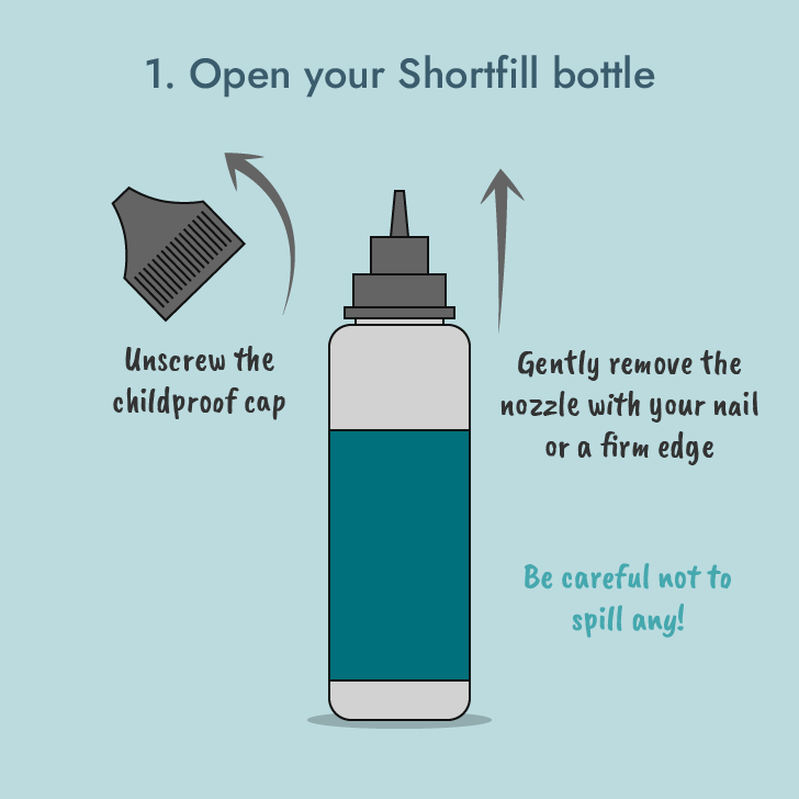 Open your shortfill bottle