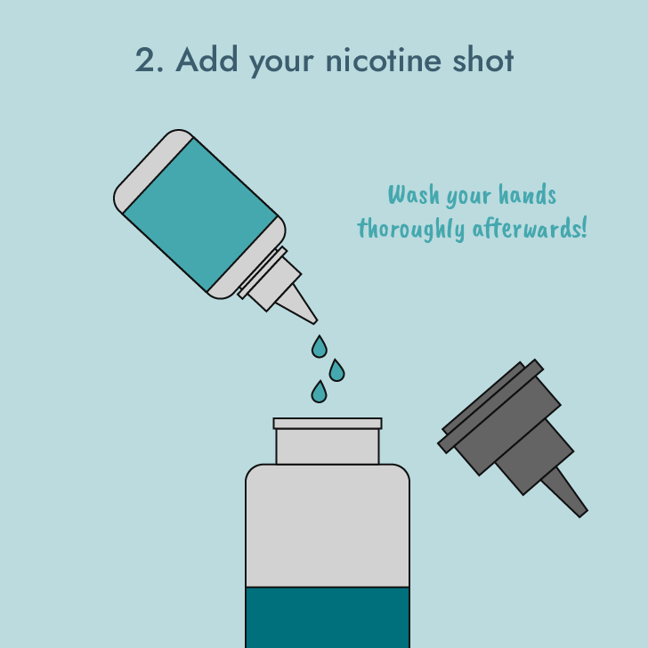 Add your nicotine shot